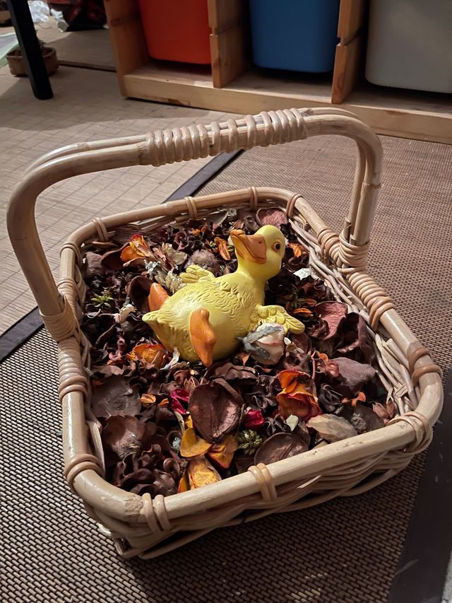 Cesta decorativo mimbre