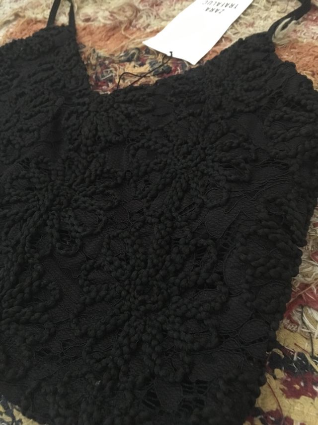 Crop top negro tirantes negri