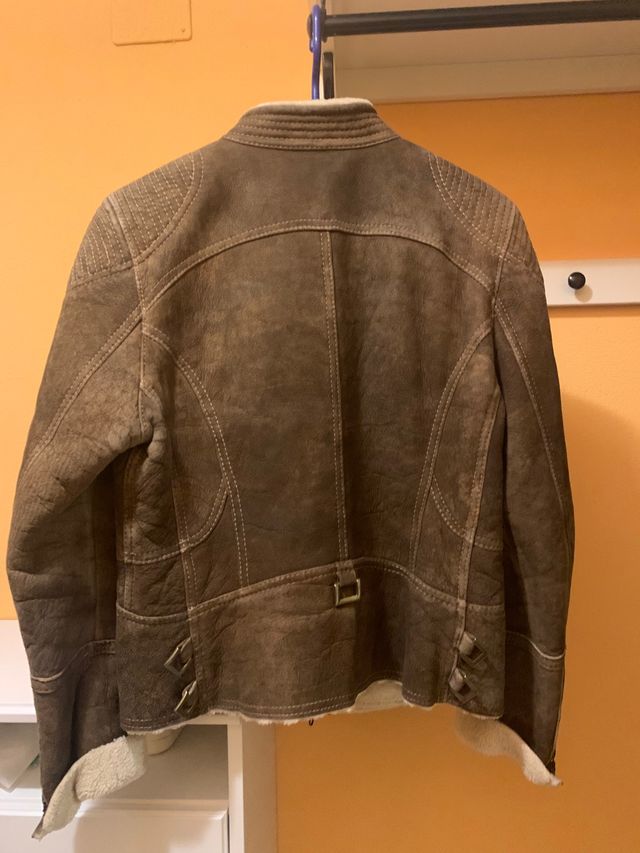 Chaqueta corta t. M piel / cuero natural