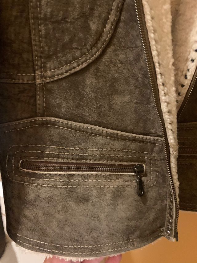 Chaqueta corta t. M piel / cuero natural