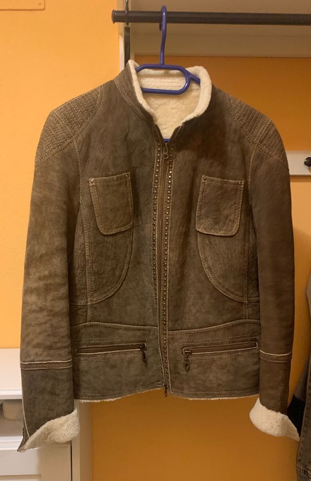 Chaqueta corta t. M piel / cuero natural