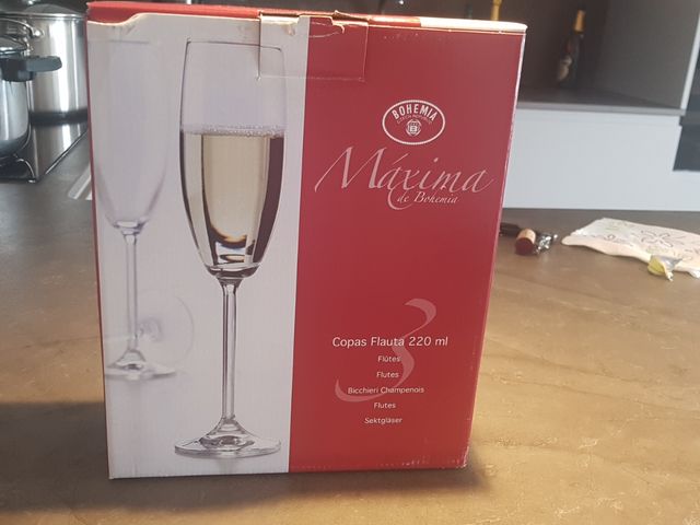 Copas de flauta de Cristal de Bohemia