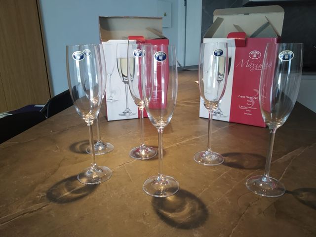 Copas de flauta de Cristal de Bohemia