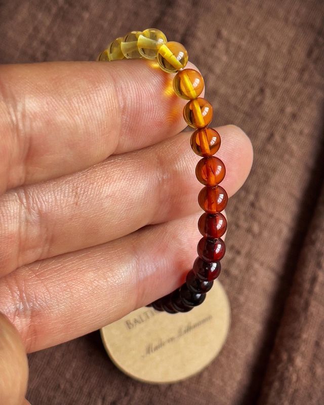 Pulsera de ámbar báltico 6 colores