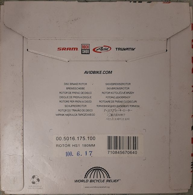 Disco de freno Avid HS1 180mm