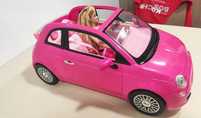 Coche Barbie- Muñeca y su Fiat