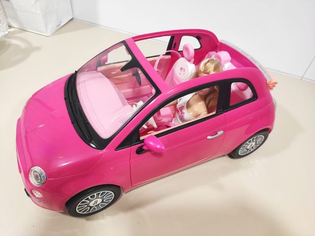 Coche Barbie- Muñeca y su Fiat