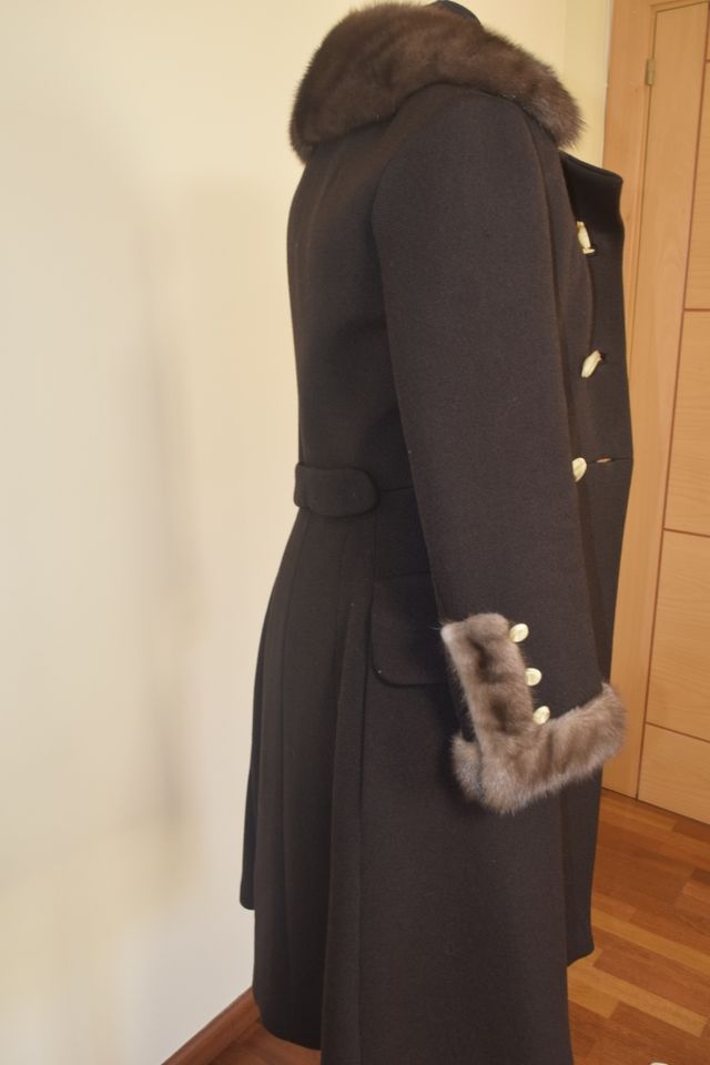 Abrigo largo mujer piel