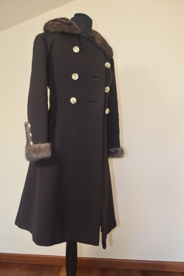 Abrigo largo mujer piel