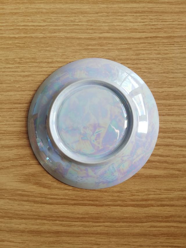 Taza de nácar vintage y 2 platillos. Ideal regalar