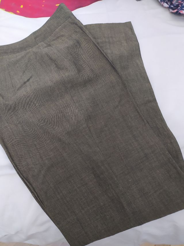 Pantalón de lino y viscosa YERA T 36