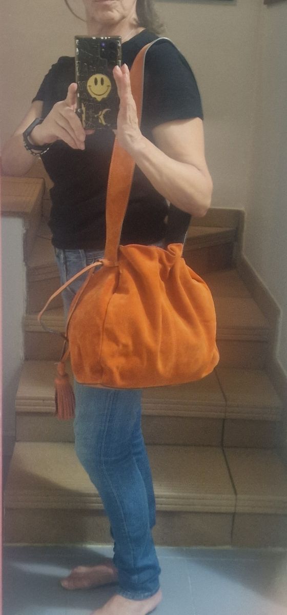 Bolso saco piel Zara