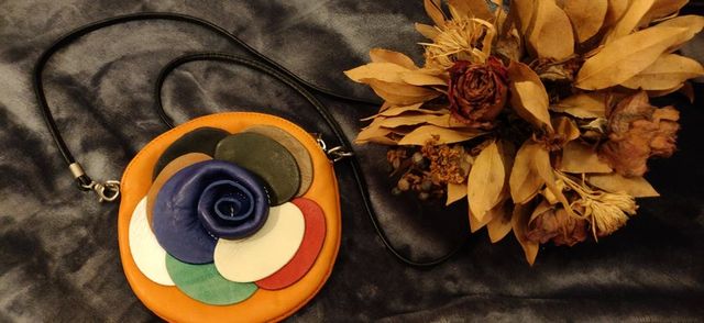 Borsetta tracolla, di pelle, Genuine Leather