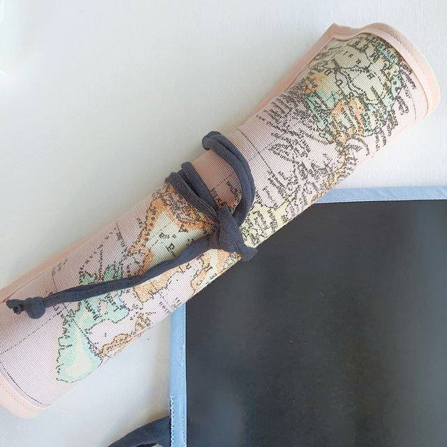 Lavagna da viaggio con mappa del mondo (2 colori)