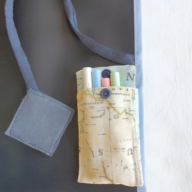 Lavagna da viaggio con mappa del mondo (2 colori)