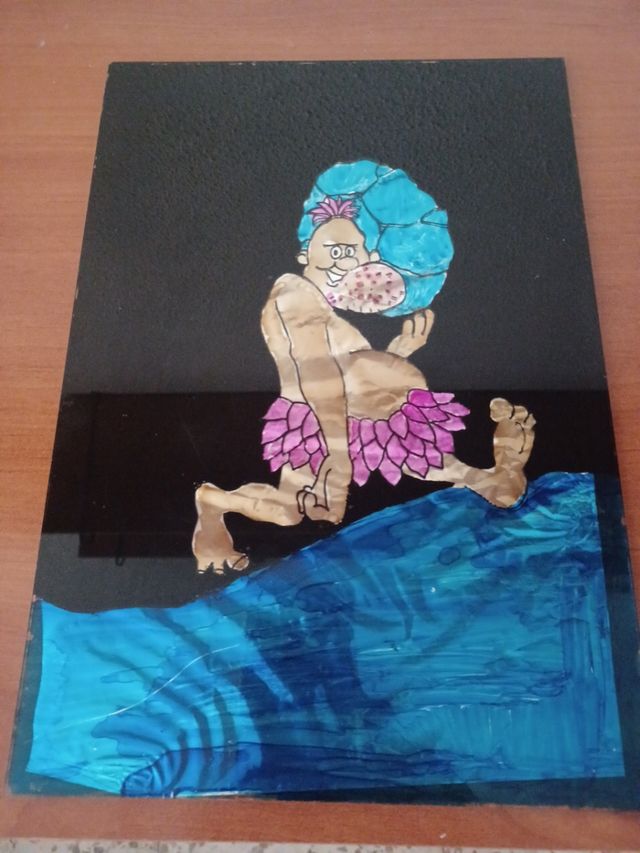 Cuadro retro cristal Chuck Rock.