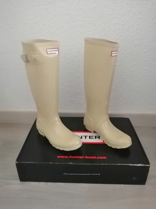 Botas Hunter Chile - Botas De Agua Altas Hunter Original Gloss Wellington  Mujer Azul Marino