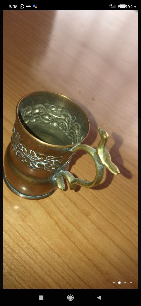 jarrita vintage de cobre y bronce