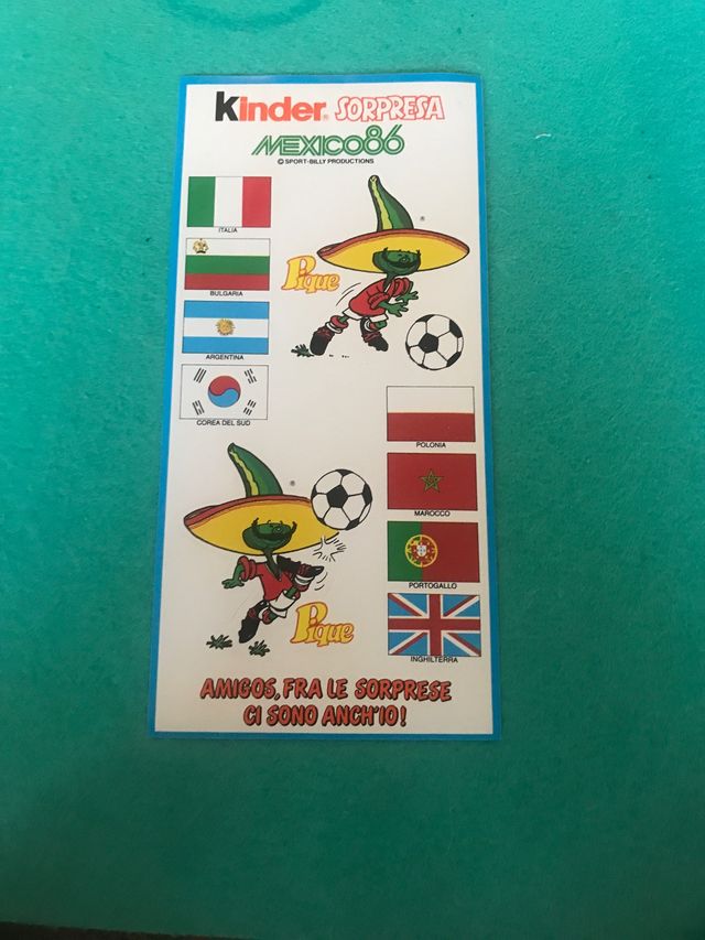 Adesivi Kinder sorpresa mexico 86 (A)