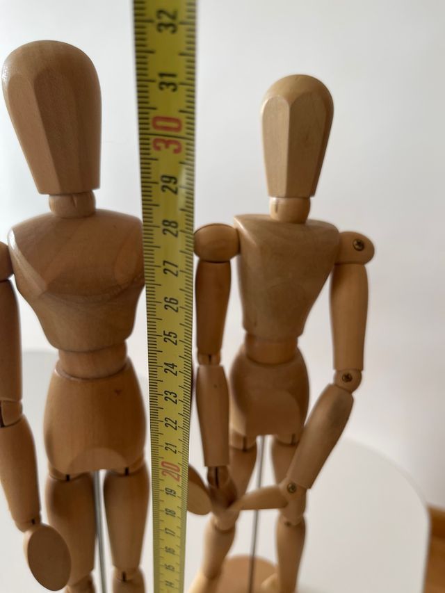 Figuras (2 und.) articulada cuerpo humano madera