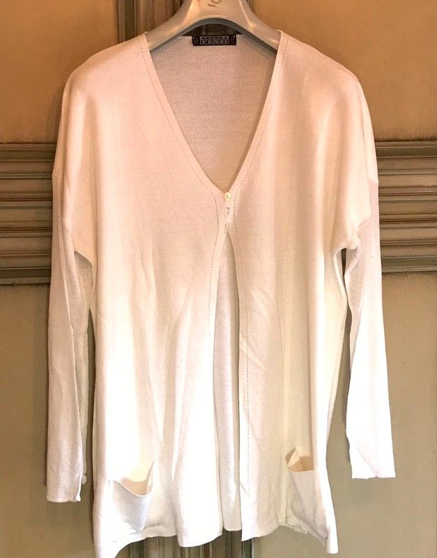 Maglioncino leggero in viscosa bianco