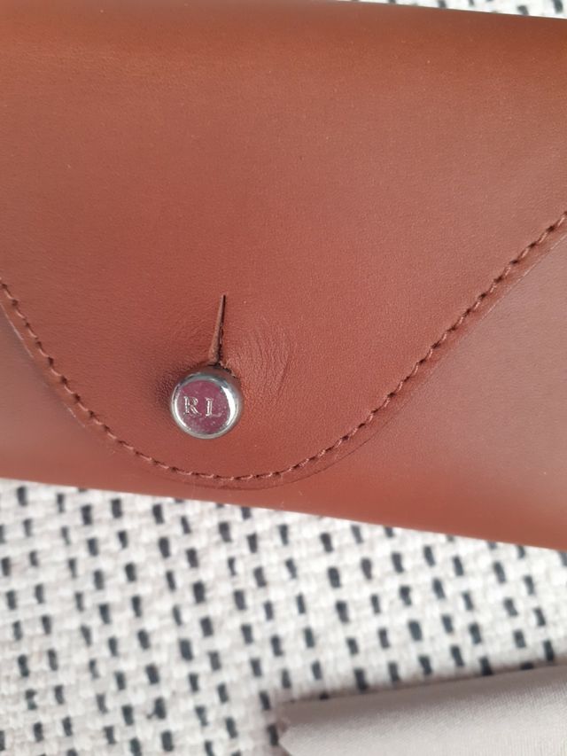Funda de gafas de cuero de Ralph Lauren