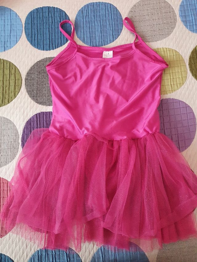 Disfraz Mallot con falda tul fucsia Talla L