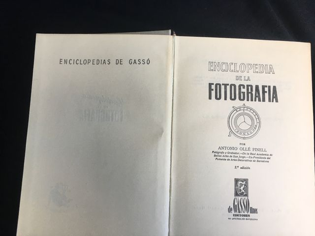 Libro "Enciclopedia de la Fotografia" Edit. Gasso