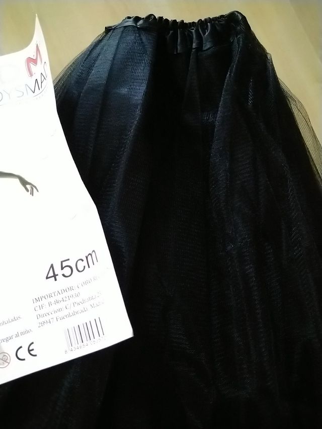 Falda de tul negra