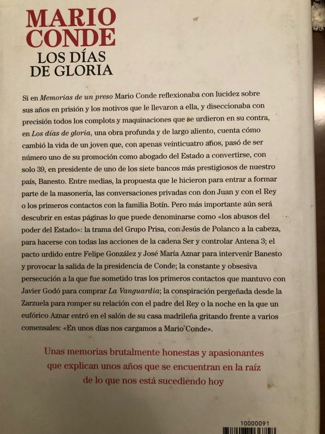 Mario Conde "Los días de gloria"
