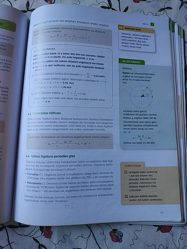 Libro Físika eta Kimika DBH4 Santillana Zubia