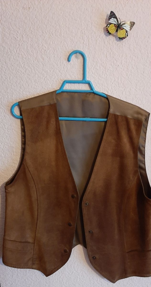 Chaleco piel vintage