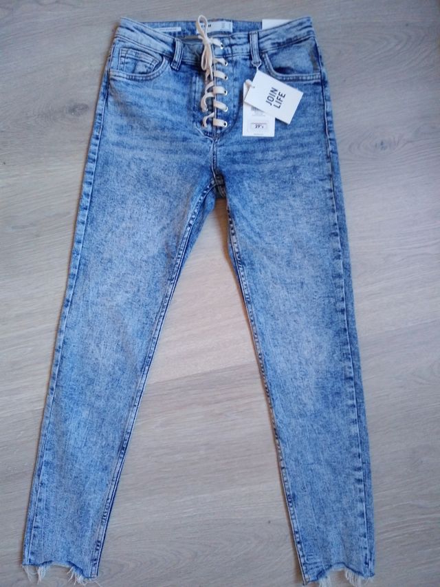 VAQUEROS NUEVOS pantalones PITILLO CORDÓN M 38