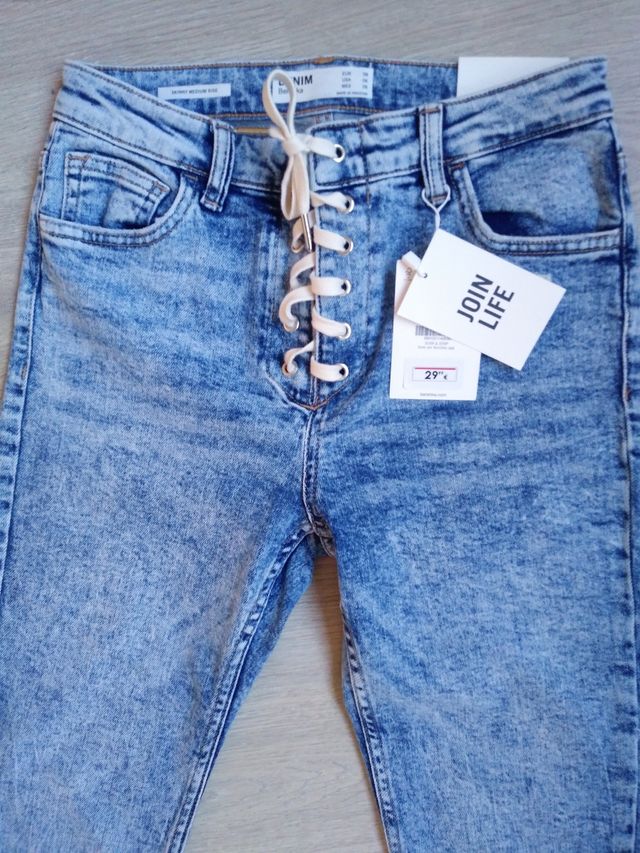 VAQUEROS NUEVOS pantalones PITILLO CORDÓN M 38