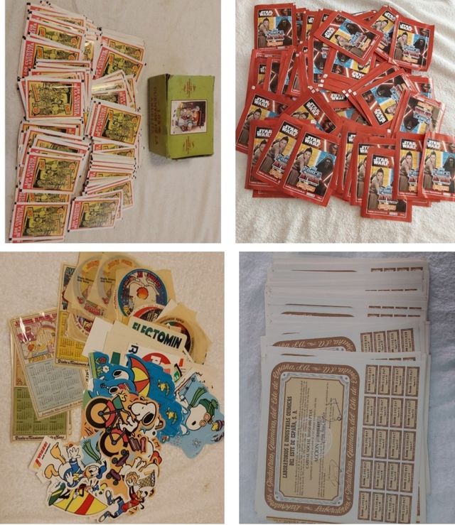 pegatinas y sobres abuelita/ star wars