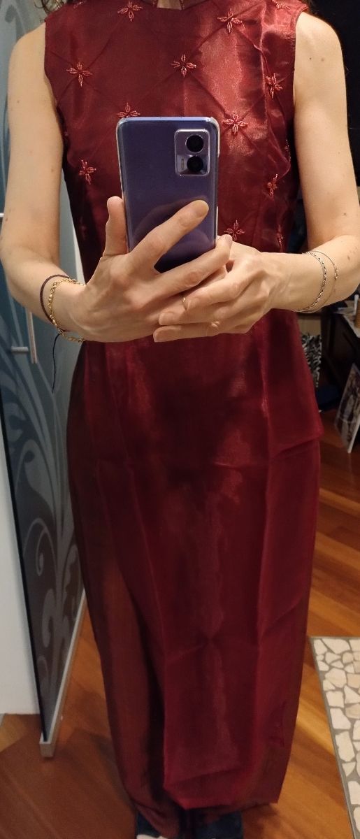 COMPLETO DI SETA INDIANA NUOVISSIMO