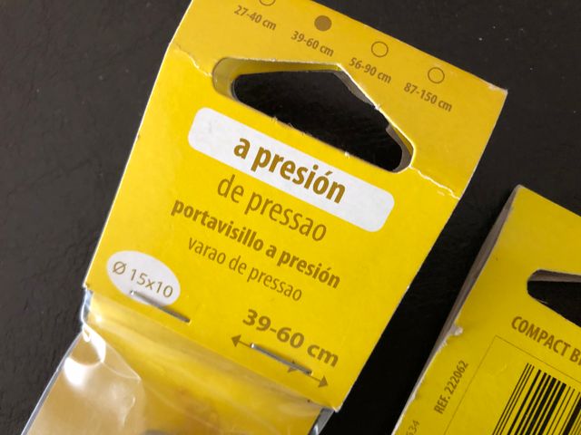 4 Portavisillos de presión bronce de 39-60cm