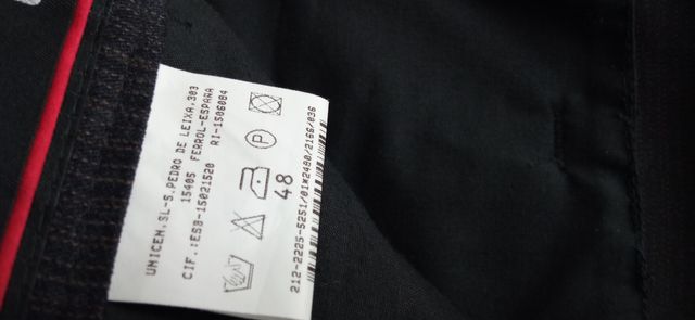 Traje hombre Unicen 48 azul con rayas beiges