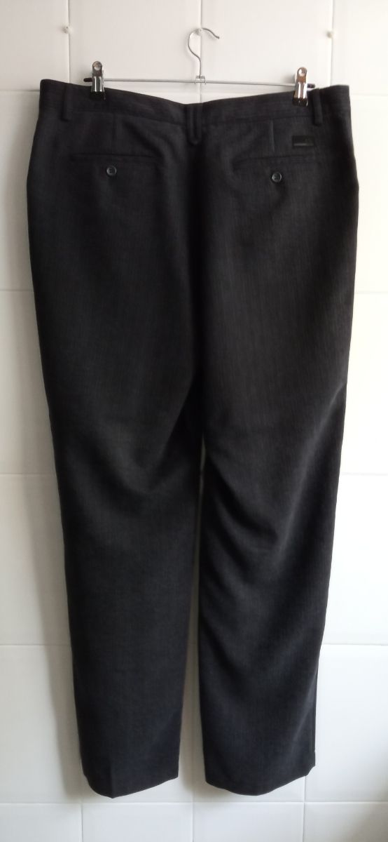 Traje hombre Unicen 48 azul con rayas beiges