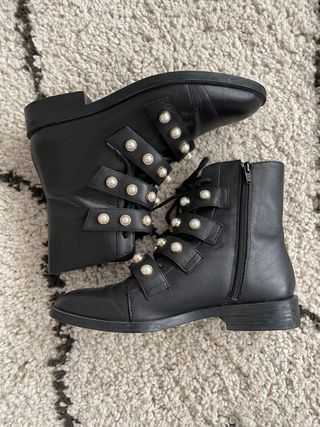 Botines Zara perlas de segunda mano en WALLAPOP