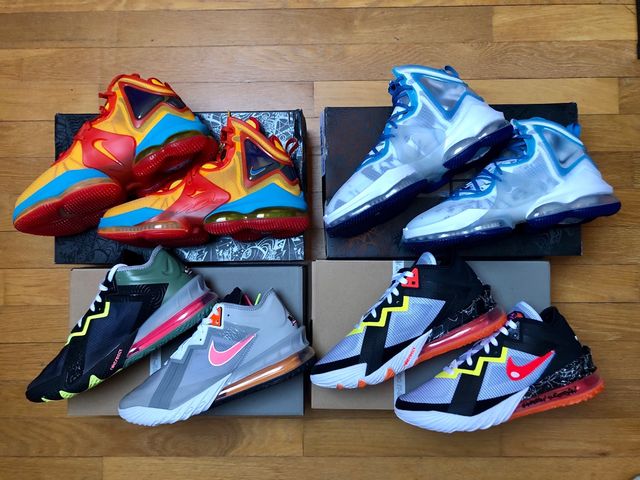 4 pares Nike Lebron 18/19 Space Jam 2 New Legacy