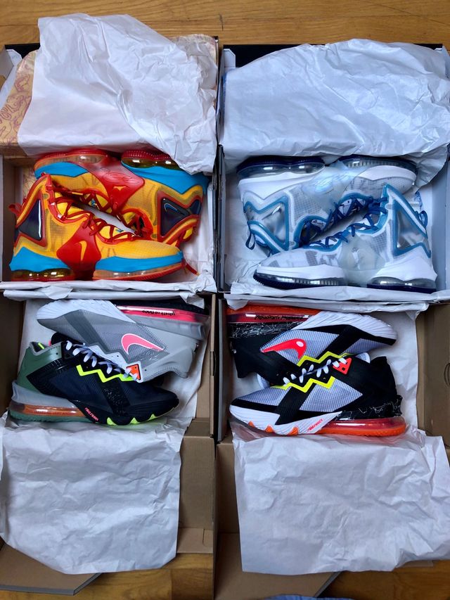 4 pares Nike Lebron 18/19 Space Jam 2 New Legacy