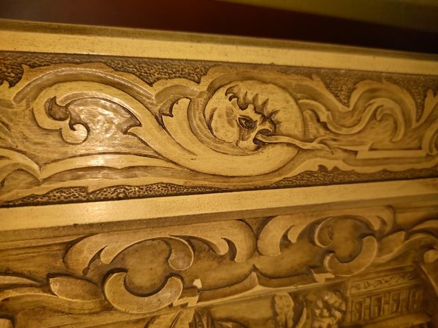 Cuadro madera perchero antigüedad