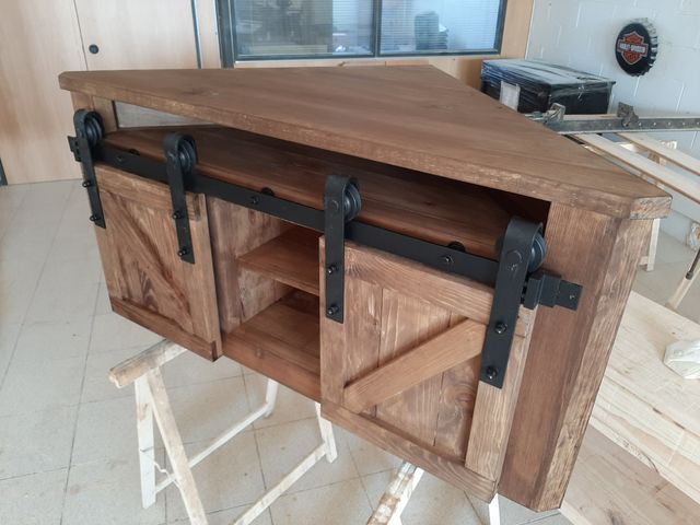 Mueble Consola TV comedor madera pino macizo