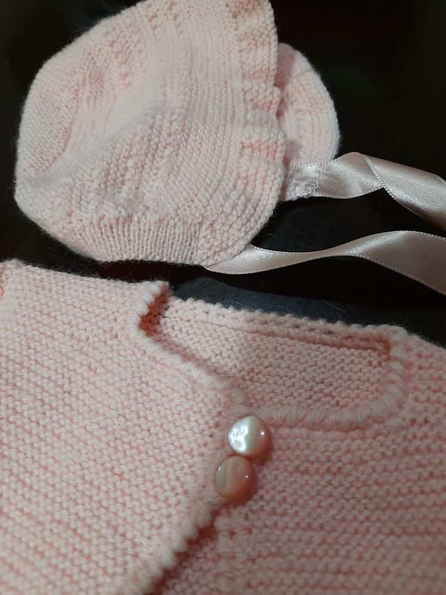 conjunto rebeca y capota bebe nuevo sin estrenar