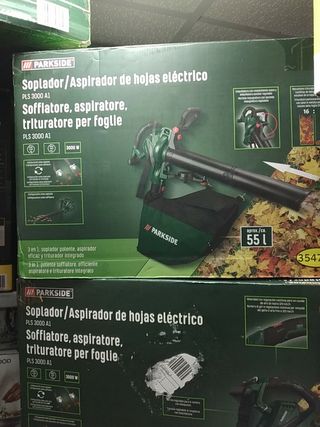 Soplador aspirador de hojas eléctrico Parkside de segunda mano por 49 EUR  en Madrid en WALLAPOP