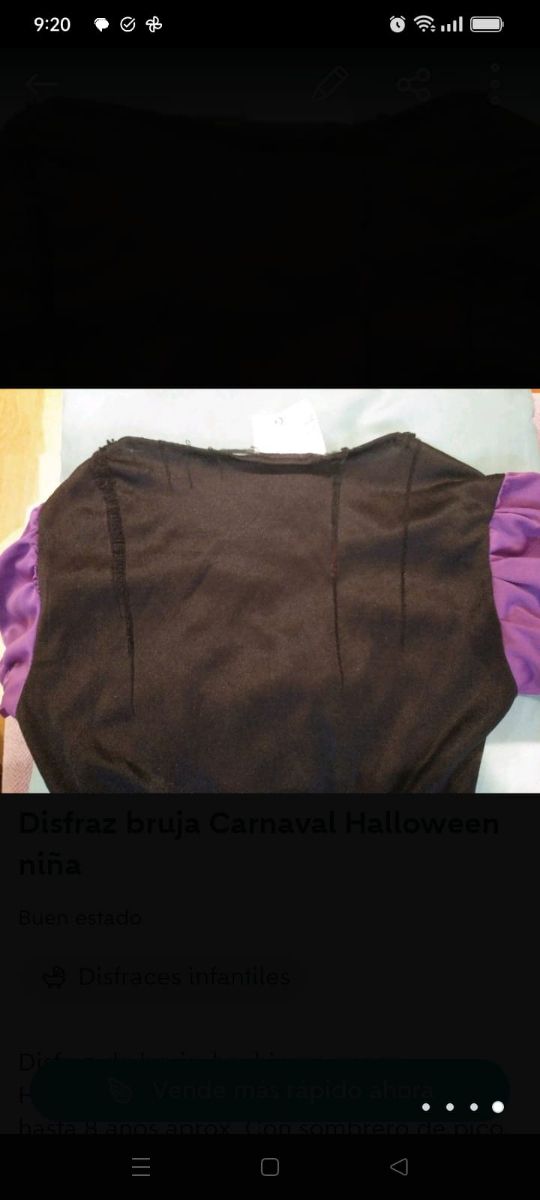 Disfraz bruja maga Halloween niña