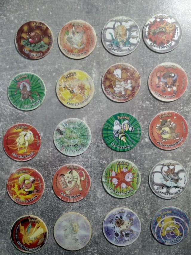 20 Tazos Pokémon Attack 20/45