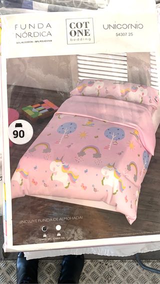 uD83D\\uDCA5Funda nordica Unicornio cama de 90\\uD83D\\uDCA5 de segunda mano  por 20 EUR en Torrent en WALLAPOP