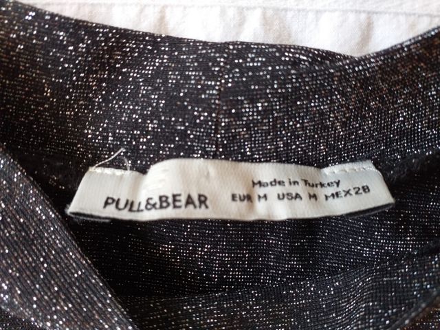 Top de Pull&bear con brillo, plateado oscuro